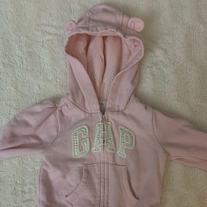 BabyGap Pink Logo Hoodie Sweatshirt Jacket 6-12 mo